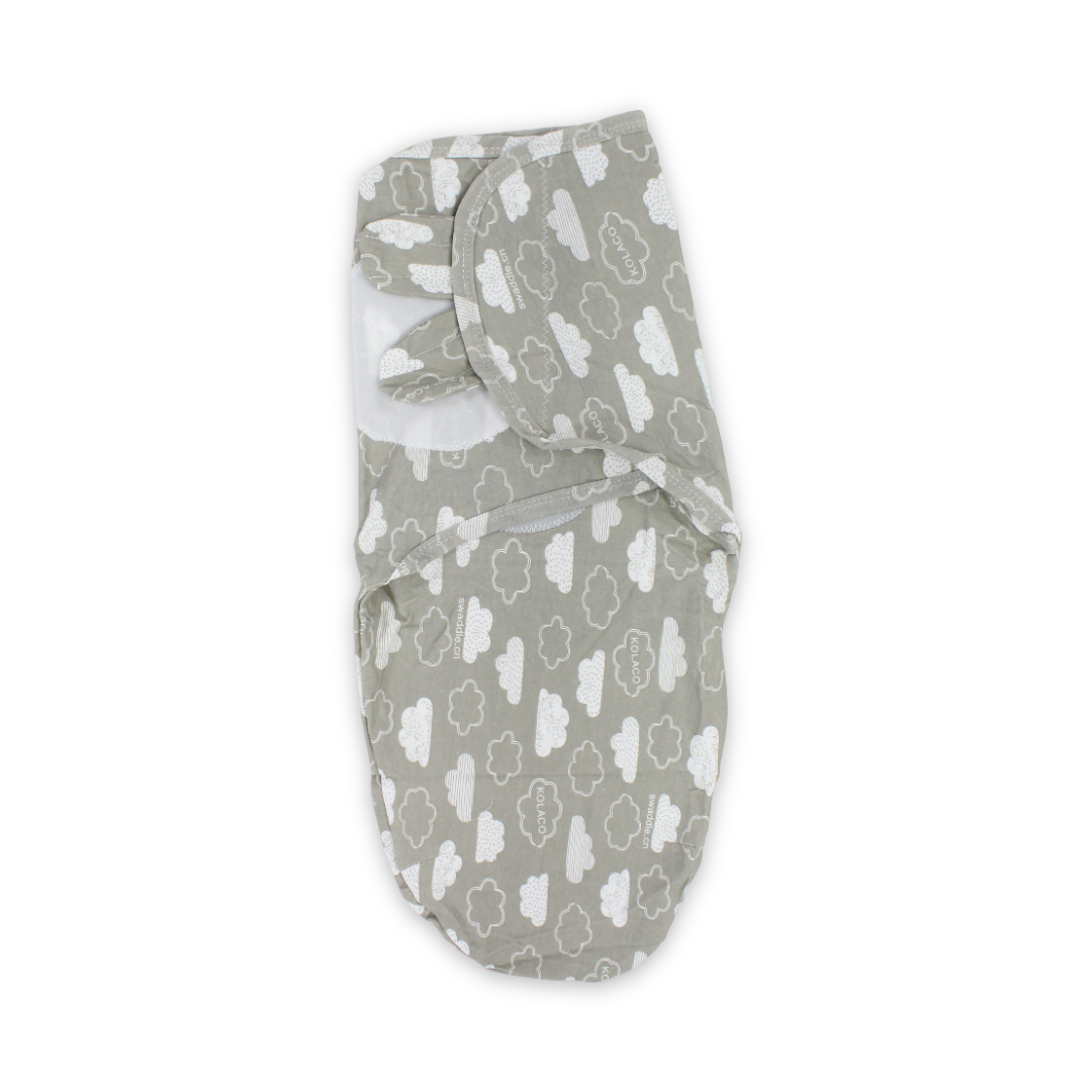 Cotton Baby Swaddle – Grey Cloud Print