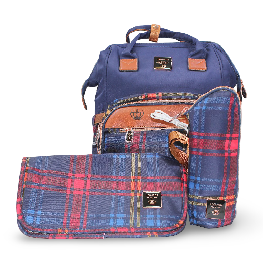 LeQueen Diaper Bag – Blue & Gold