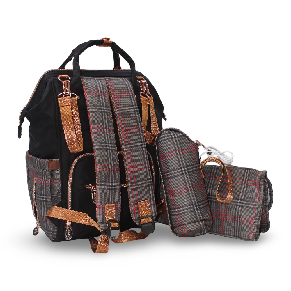 LeQueen New Cover Diaper Bag – Black & Gold