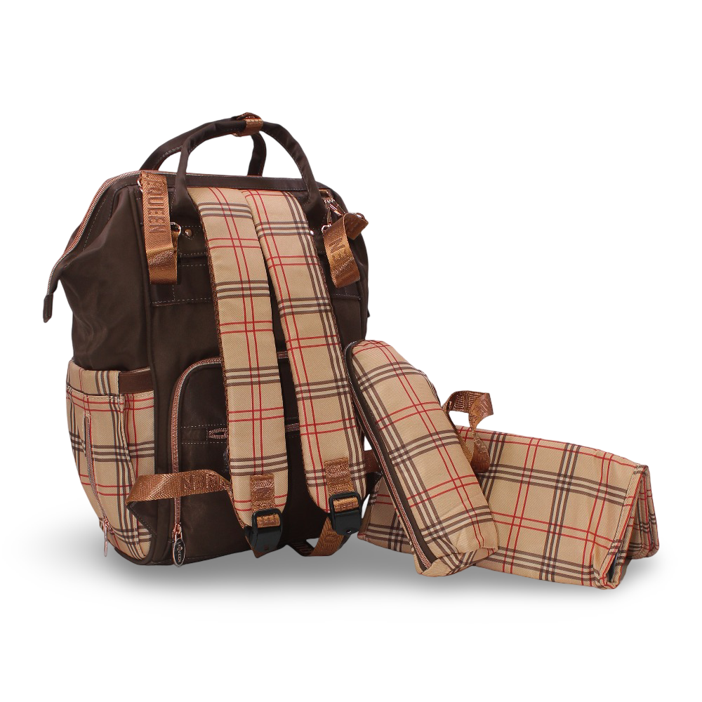 LeQueen New Cover Diaper Bag – Brown & Gold