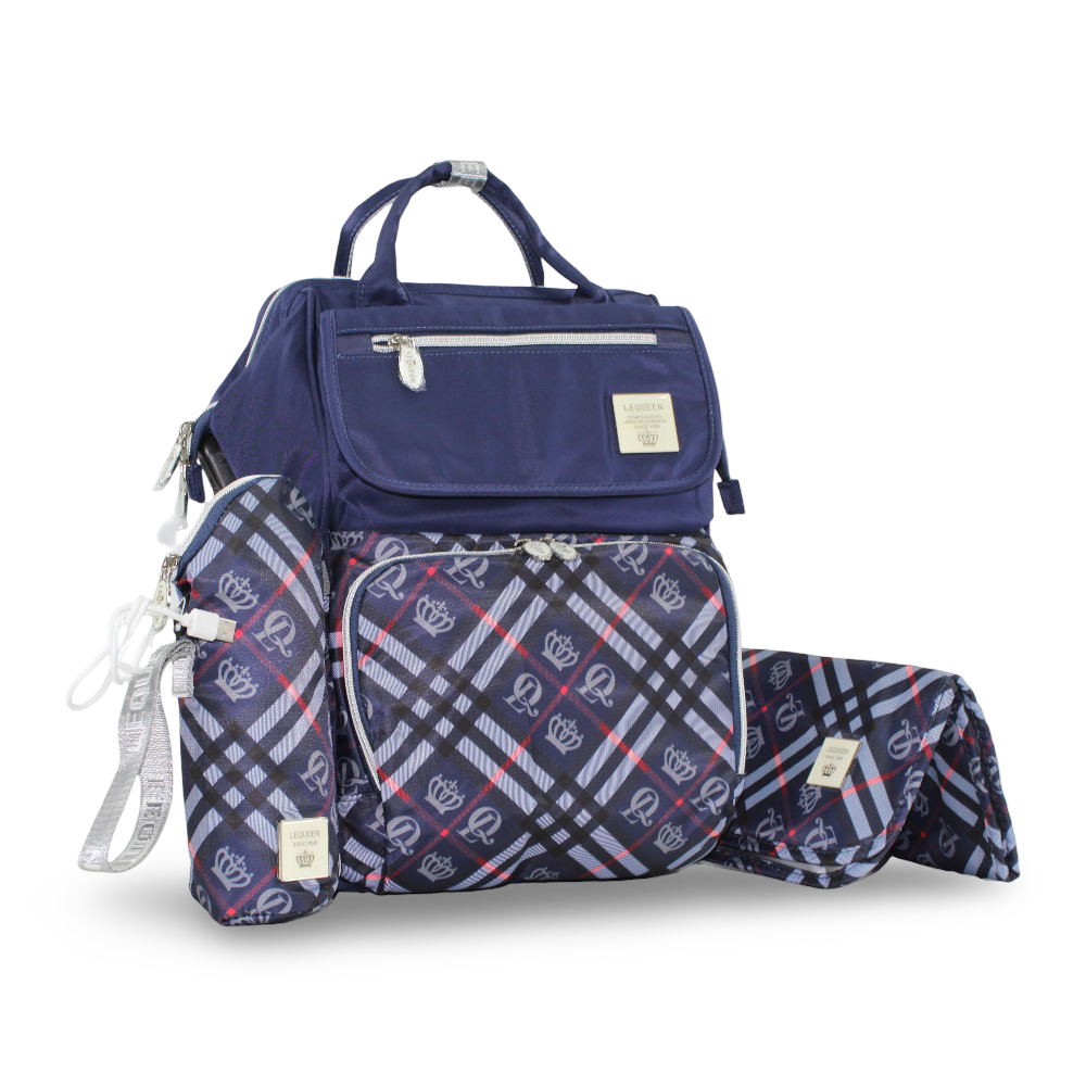 LeQueen Diamond 8th Special Edition Soft Waterproof Diaper Bag – Blue