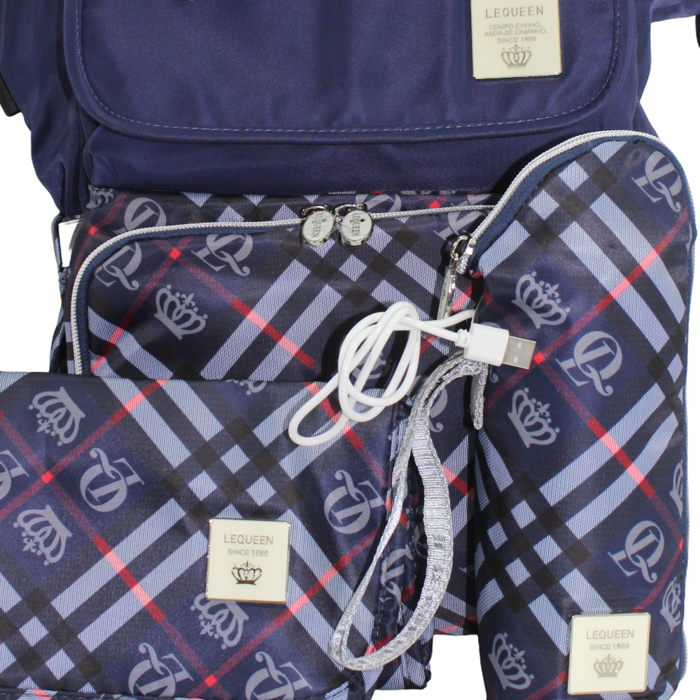 LeQueen Diamond 8th Special Edition Soft Waterproof Diaper Bag – Blue
