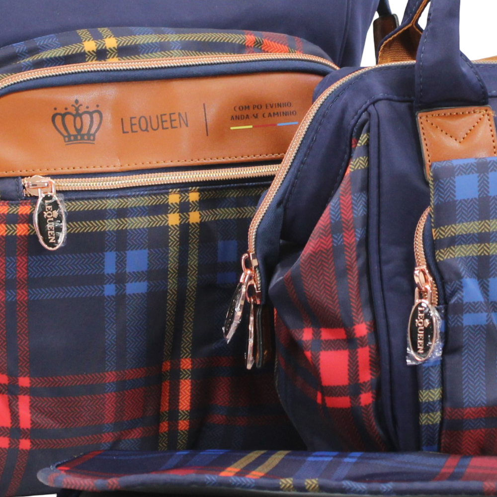 LeQueen Diamond 8th Special Edition Soft Waterproof Diaper Bag Set – Blue & Gold