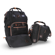 LeQueen Diaper Bag Travel Set – Black & Gold