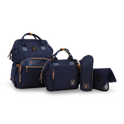 LeQueen Diamond 8th Special Edition Soft Waterproof Diaper Bag Set – Blue & Gold