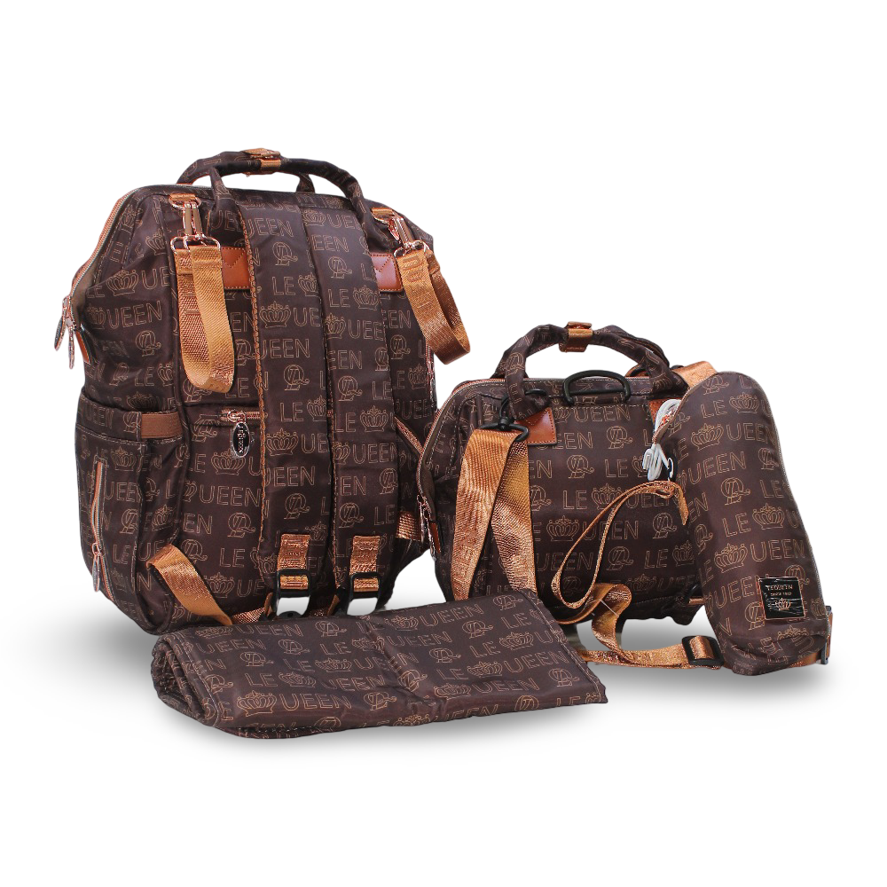 LeQueen Diaper Bag Travel Set – Gold