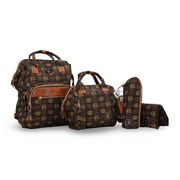 LeQueen Diamond 8th Special Edition Soft Waterproof Diaper Bag Set – Brown & Gold