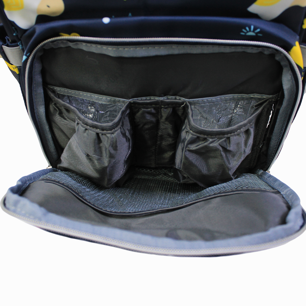 LeQueen Diamond 7th Edition Soft Waterproof Diaper Bag - Blue with Unicorn Print
