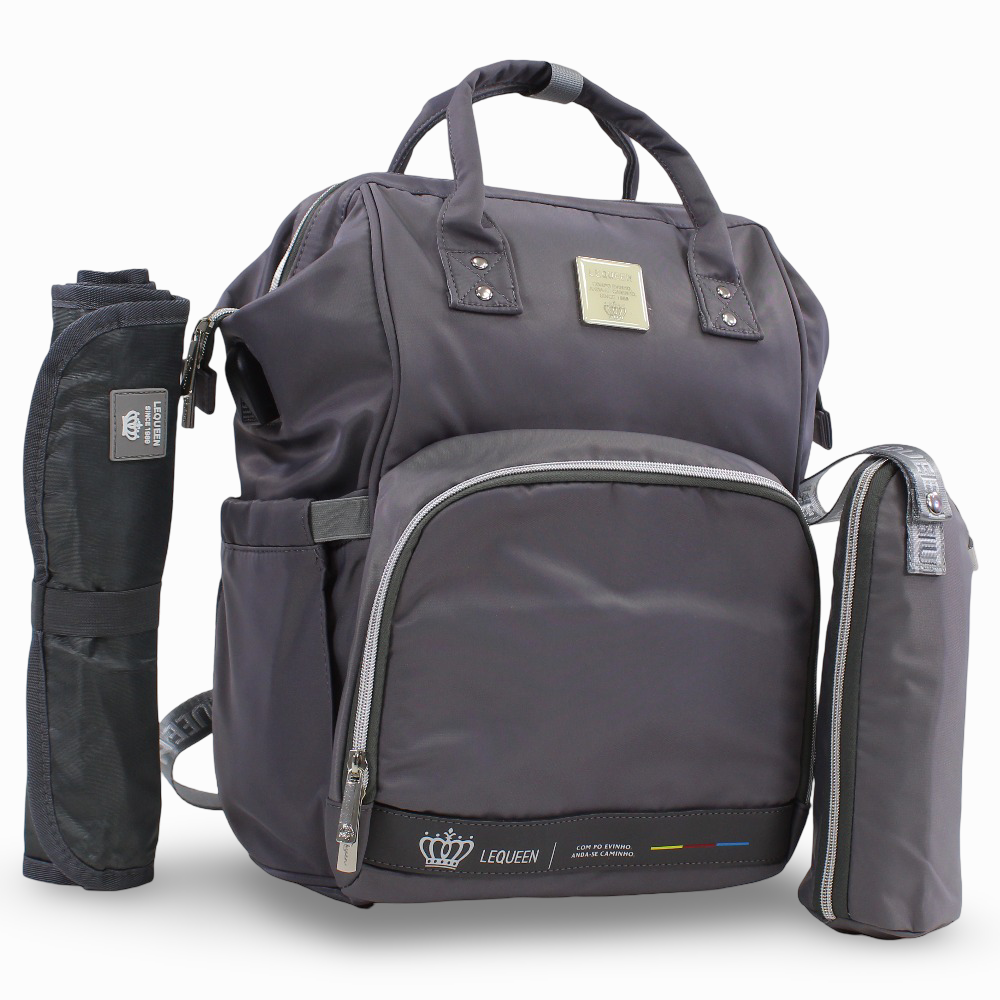 LeQueen Diamond 7th Edition Soft Waterproof Diaper Bag - Grey