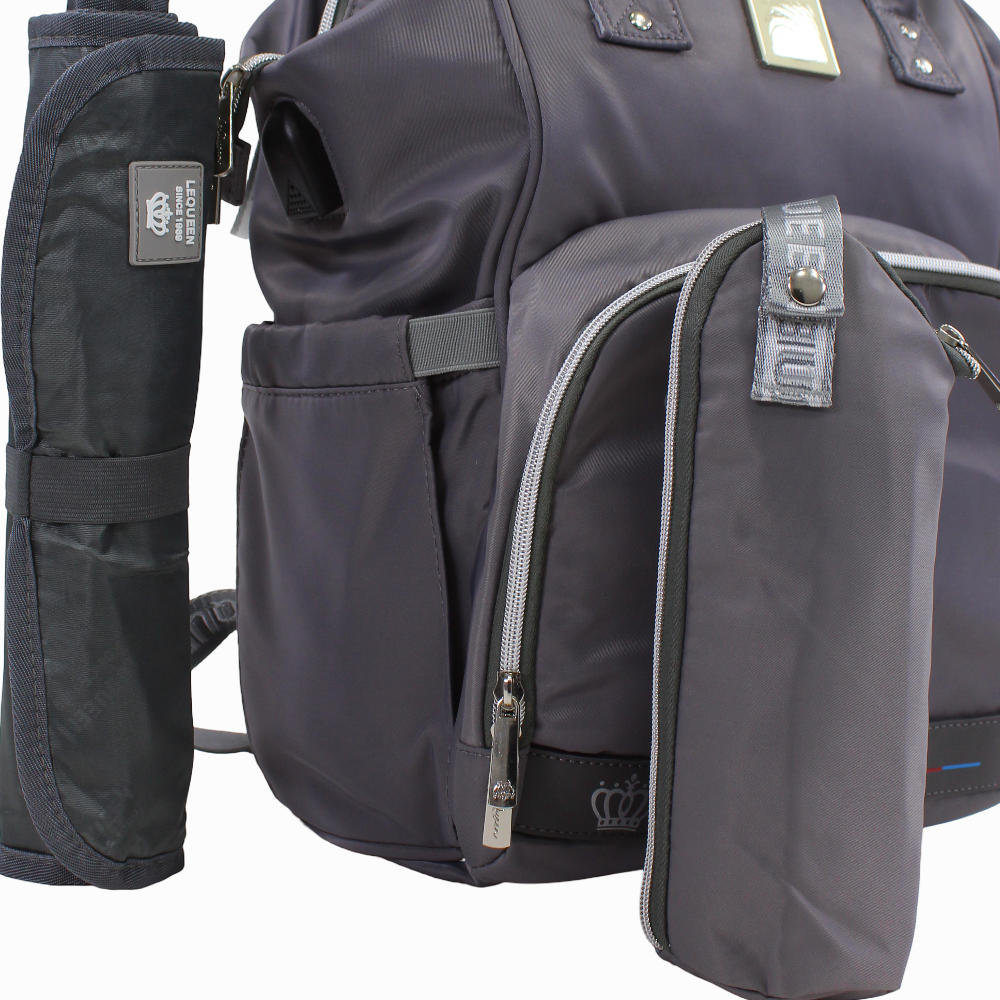 LeQueen Diamond 7th Edition Soft Waterproof Diaper Bag - Grey