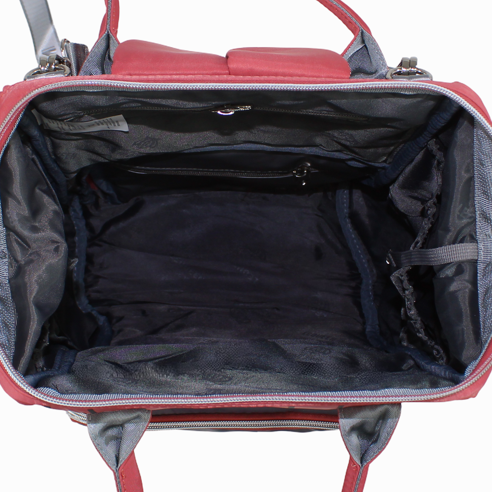 LeQueen Diamond 7th Edition Soft Waterproof Diaper Bag - Red & Grey