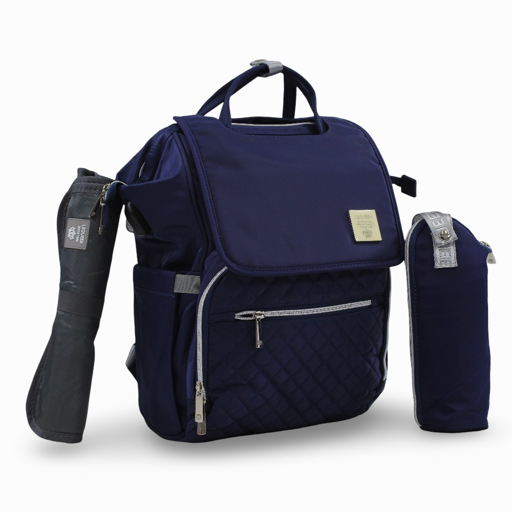 LeQueen Diamond 7th Edition Soft Waterproof Diaper Bag - Dark Blue