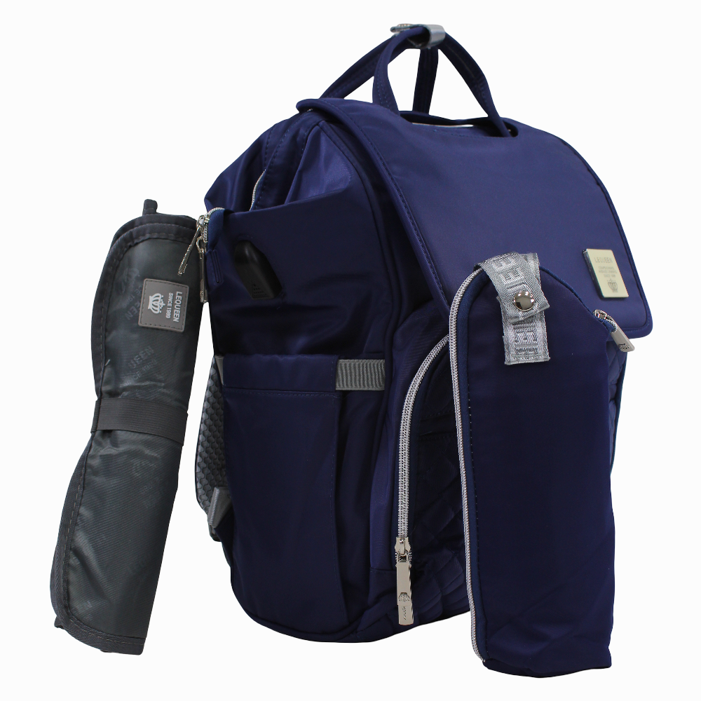 LeQueen Diamond 7th Edition Soft Waterproof Diaper Bag - Dark Blue