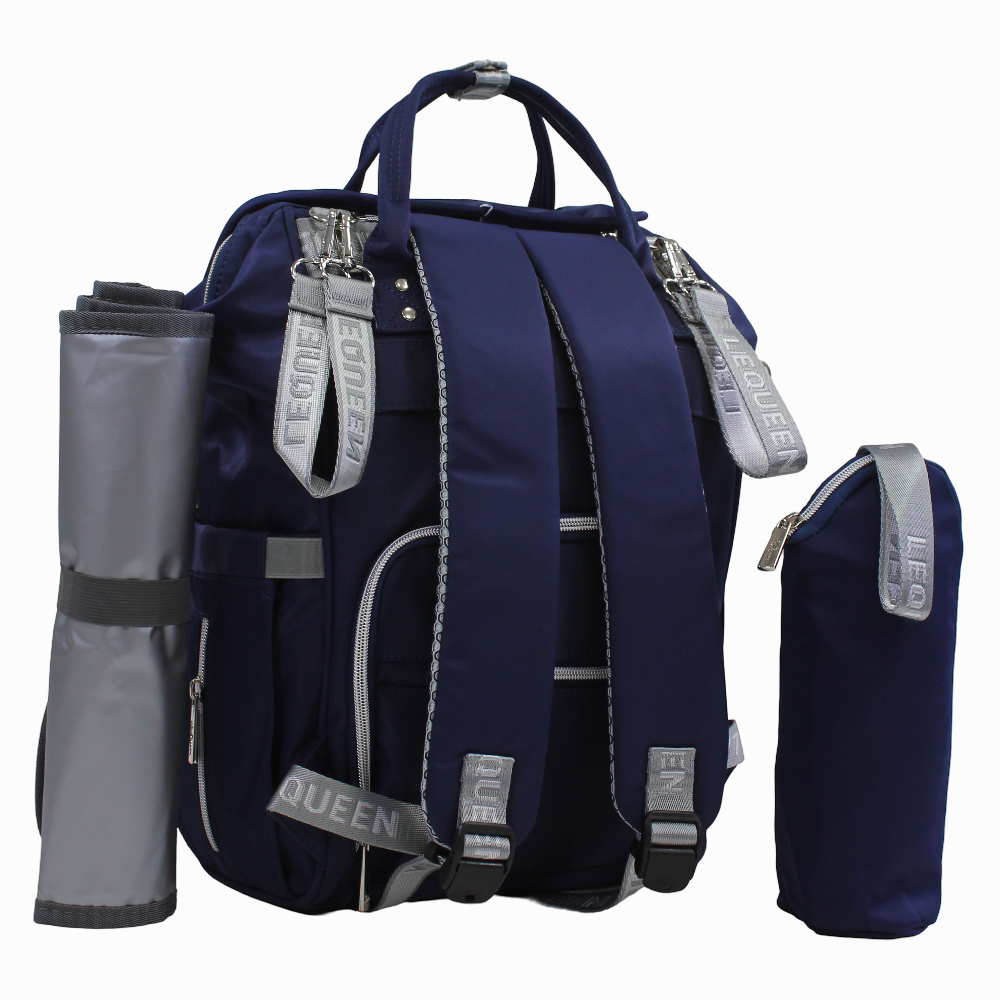 LeQueen Diamond 7th Edition Soft Waterproof Diaper Bag - Dark Blue