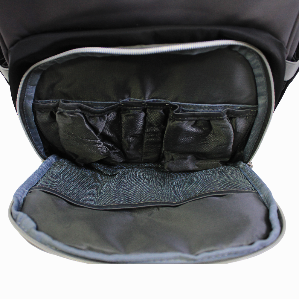LeQueen Diamond 7th Edition Soft Waterproof Diaper Bag - Black & Grey