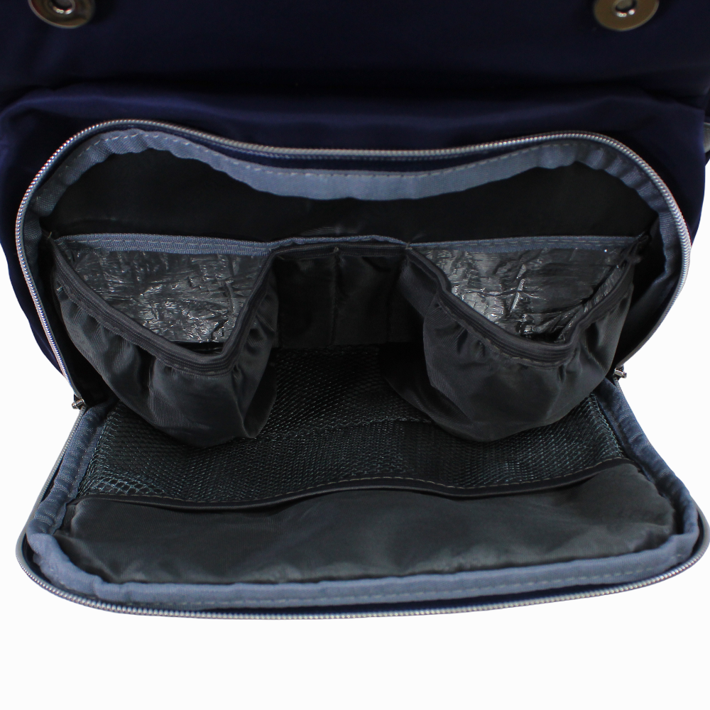 LeQueen Diamond 7th Edition Soft Waterproof Diaper Bag - Red & Navy