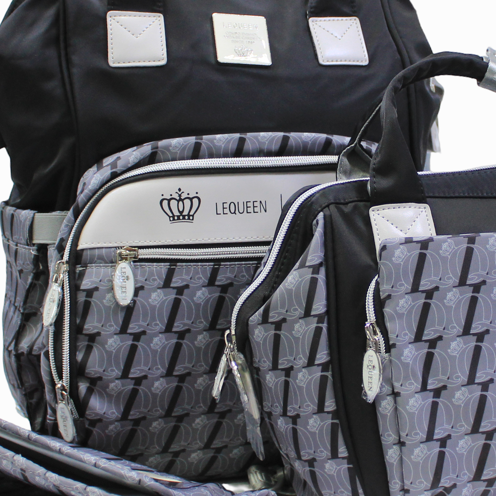 LeQueen Diamond 8th Special Edition Soft Waterproof Diaper Bag - Grey