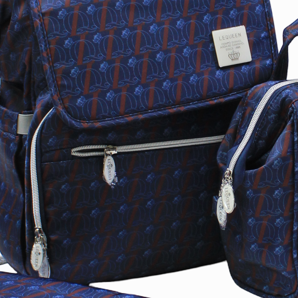 LeQueen Diamond 8th Special Edition Soft Waterproof Diaper Bag - Navy Blue