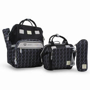 LeQueen Diamond 8th Special Edition Soft Waterproof Diaper Bag Set - Black