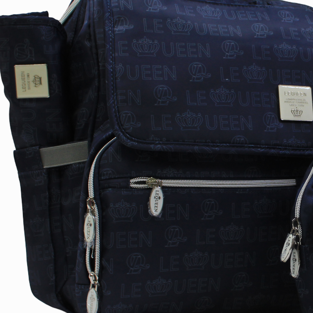 LeQueen Diamond 8th Special Edition Soft Waterproof Diaper Bag - Navy Blue
