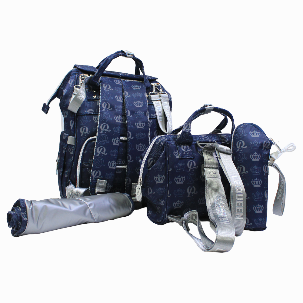 LeQueen Diamond 8th Special Edition Soft Waterproof Diaper Bag - Blue