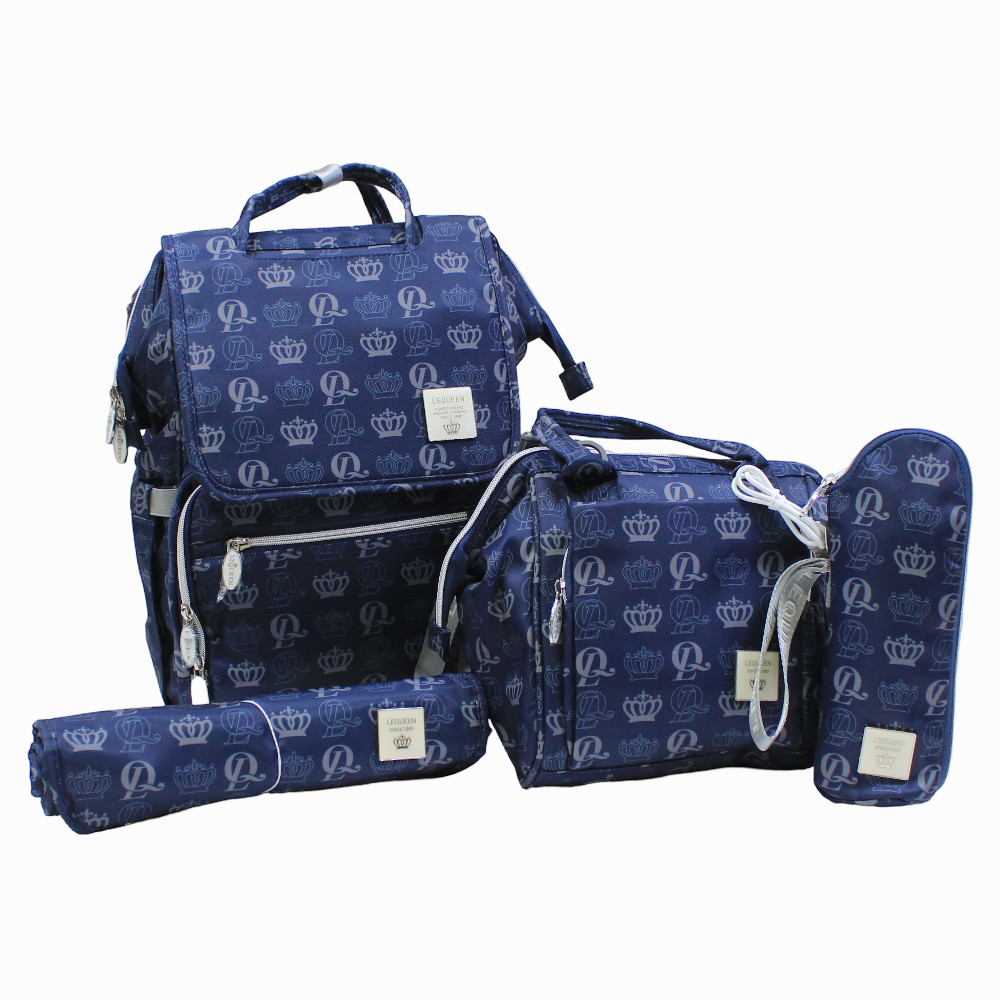 LeQueen Diamond 8th Special Edition Soft Waterproof Diaper Bag - Blue