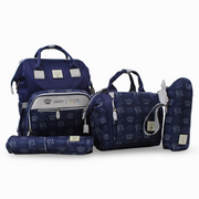 LeQueen Diamond 8th Special Edition Soft Waterproof Diaper Bag Set - Navy Blue
