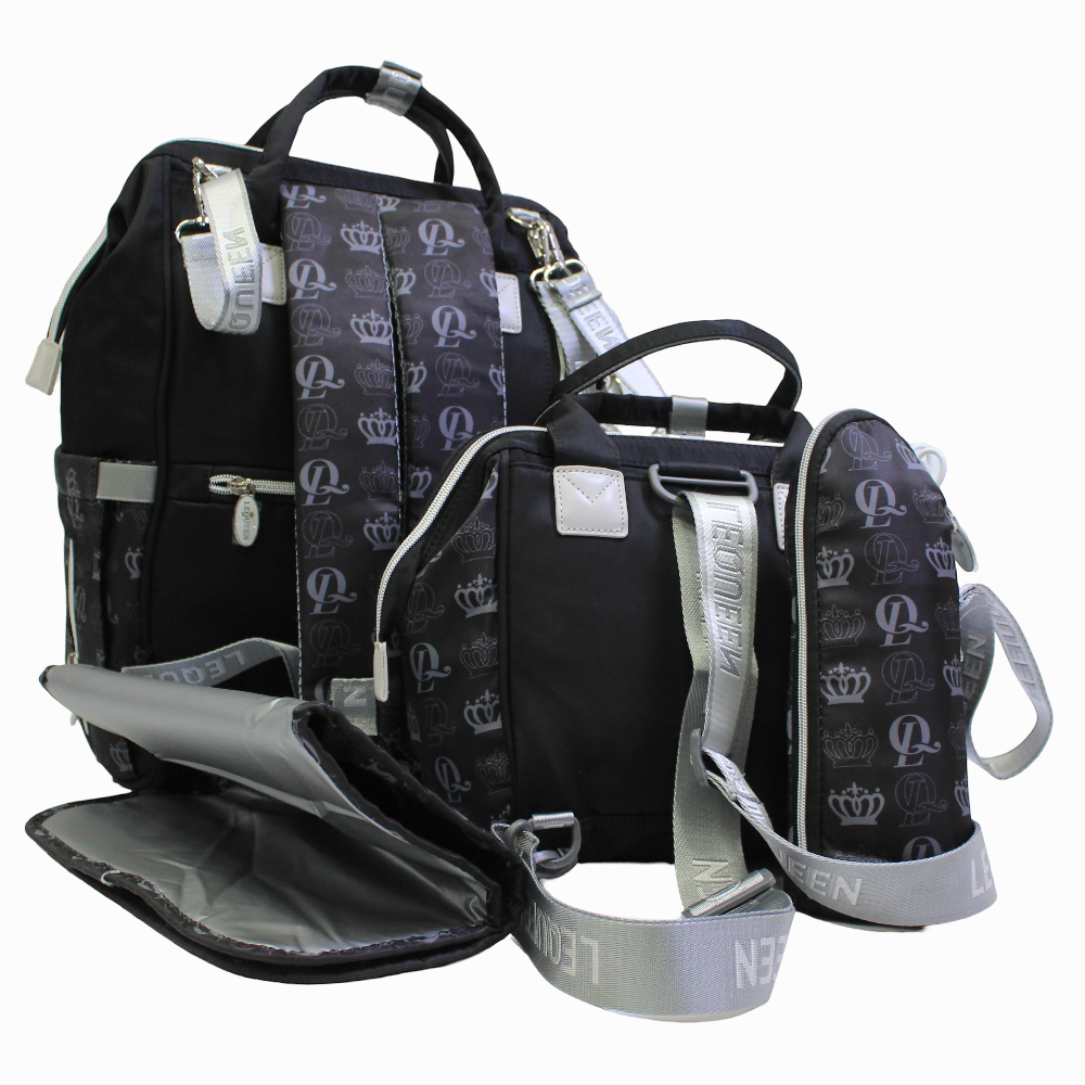 LeQueen Diamond 8th Special Edition Soft Waterproof Diaper Bag - Black