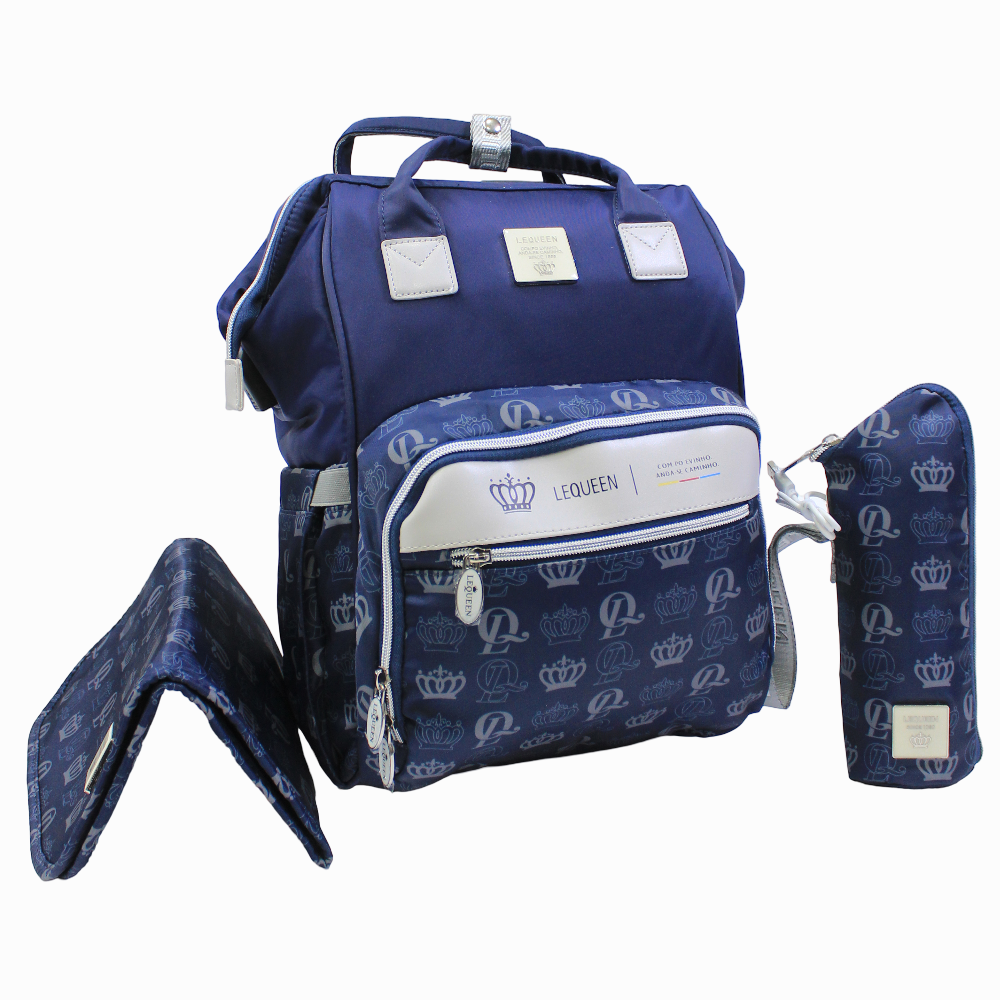 LeQueen Diamond 8th Special Edition Soft Waterproof Diaper Bag - Blue