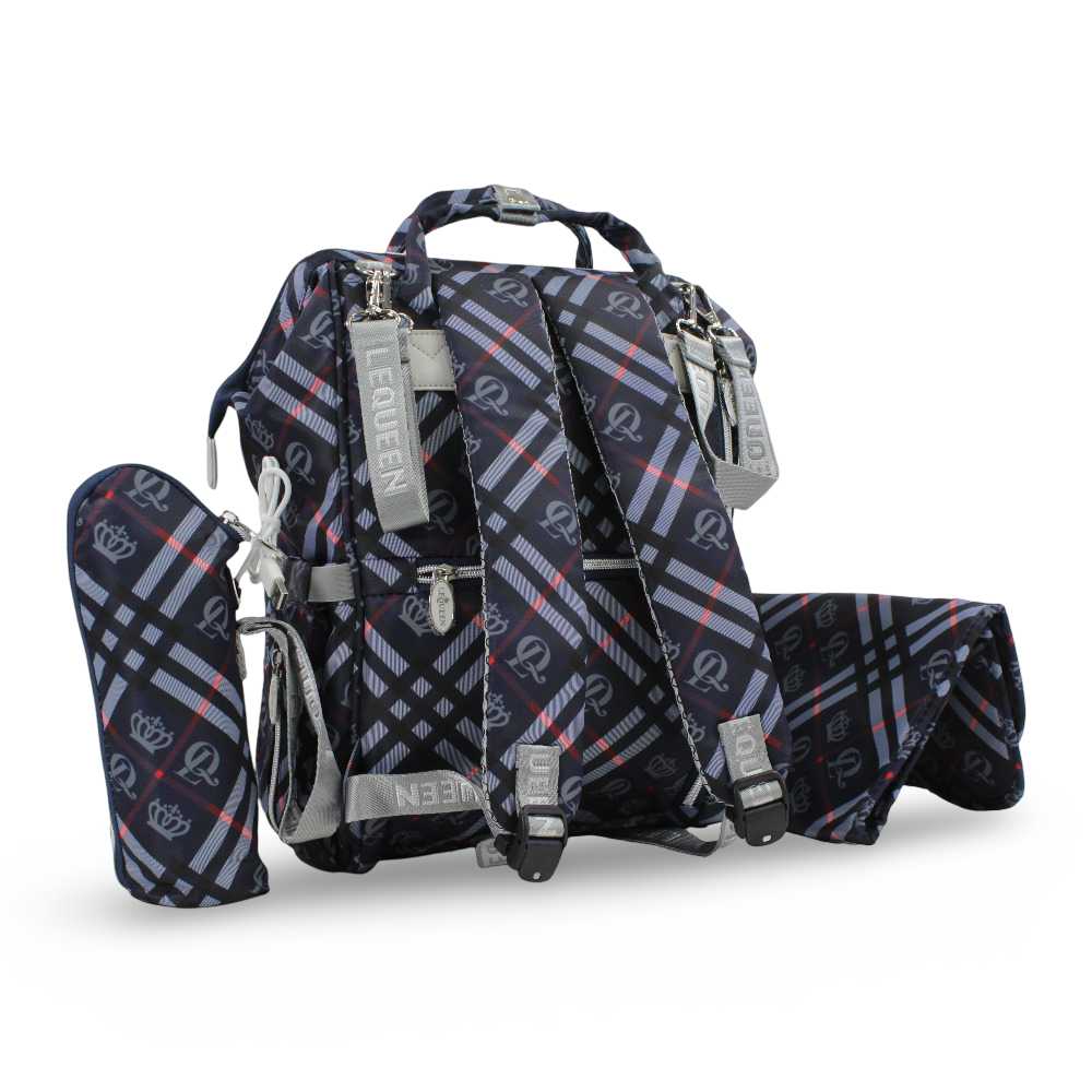 LeQueen Diamond 8th Special Edition Soft Waterproof Diaper Bag - Blue