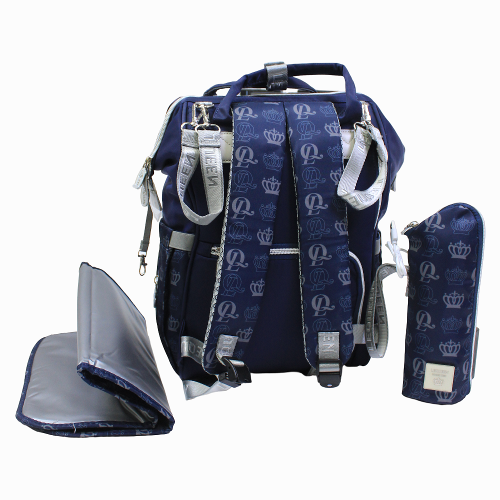 LeQueen Diamond 8th Special Edition Soft Waterproof Diaper Bag - Blue