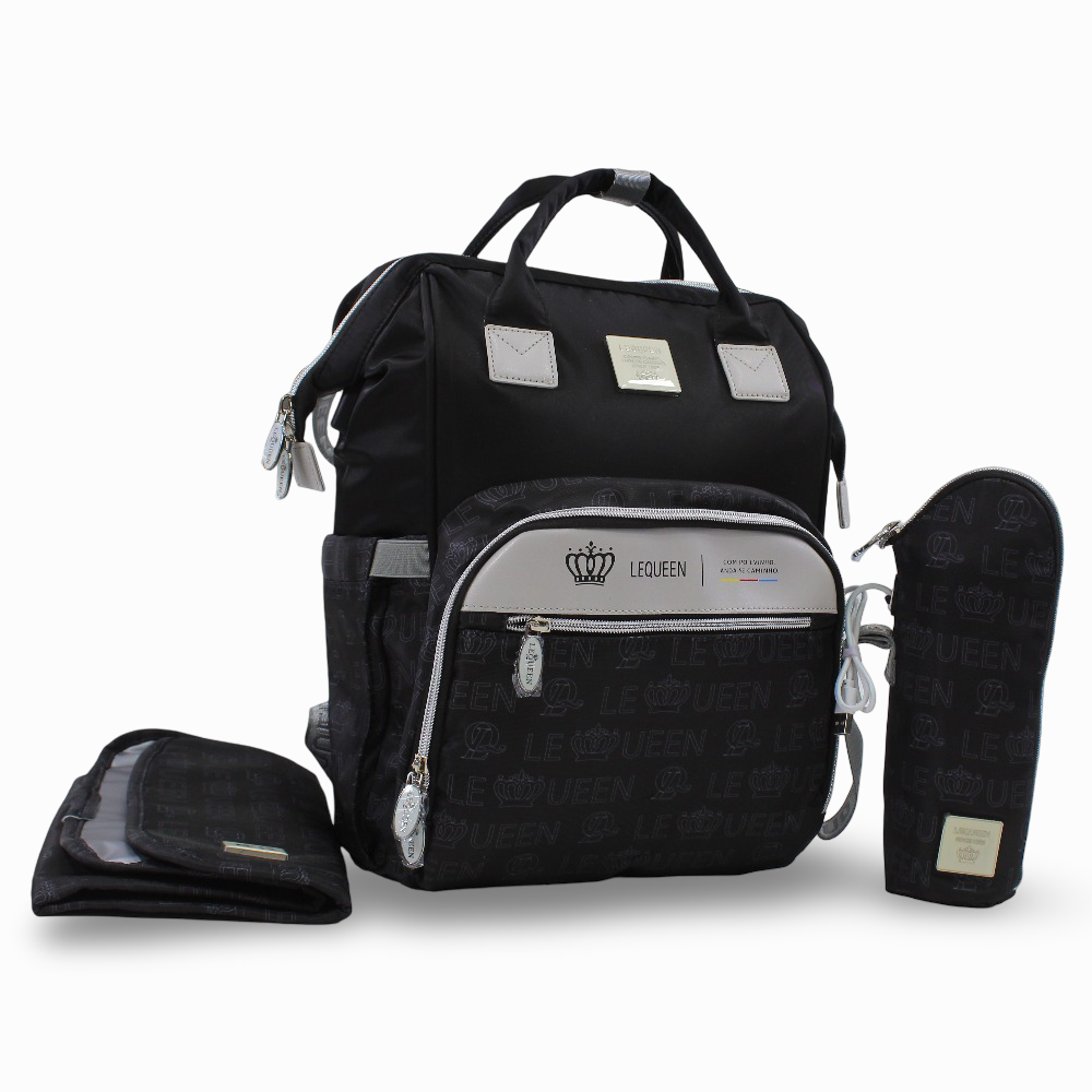 LeQueen Diamond 7th Special Edition Soft Waterproof Diaper Bag - Black