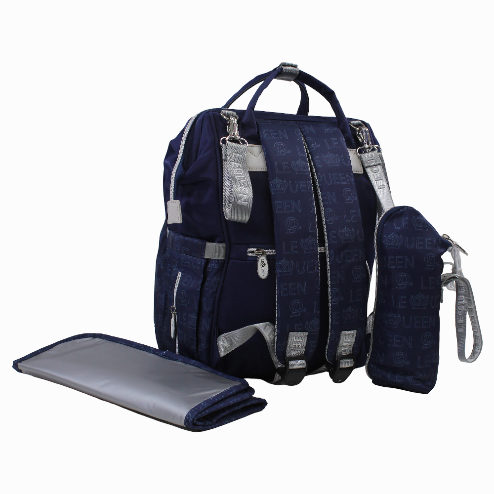 LeQueen Diamond 7th Special Edition Soft Waterproof Diaper Bag - Navy Blue
