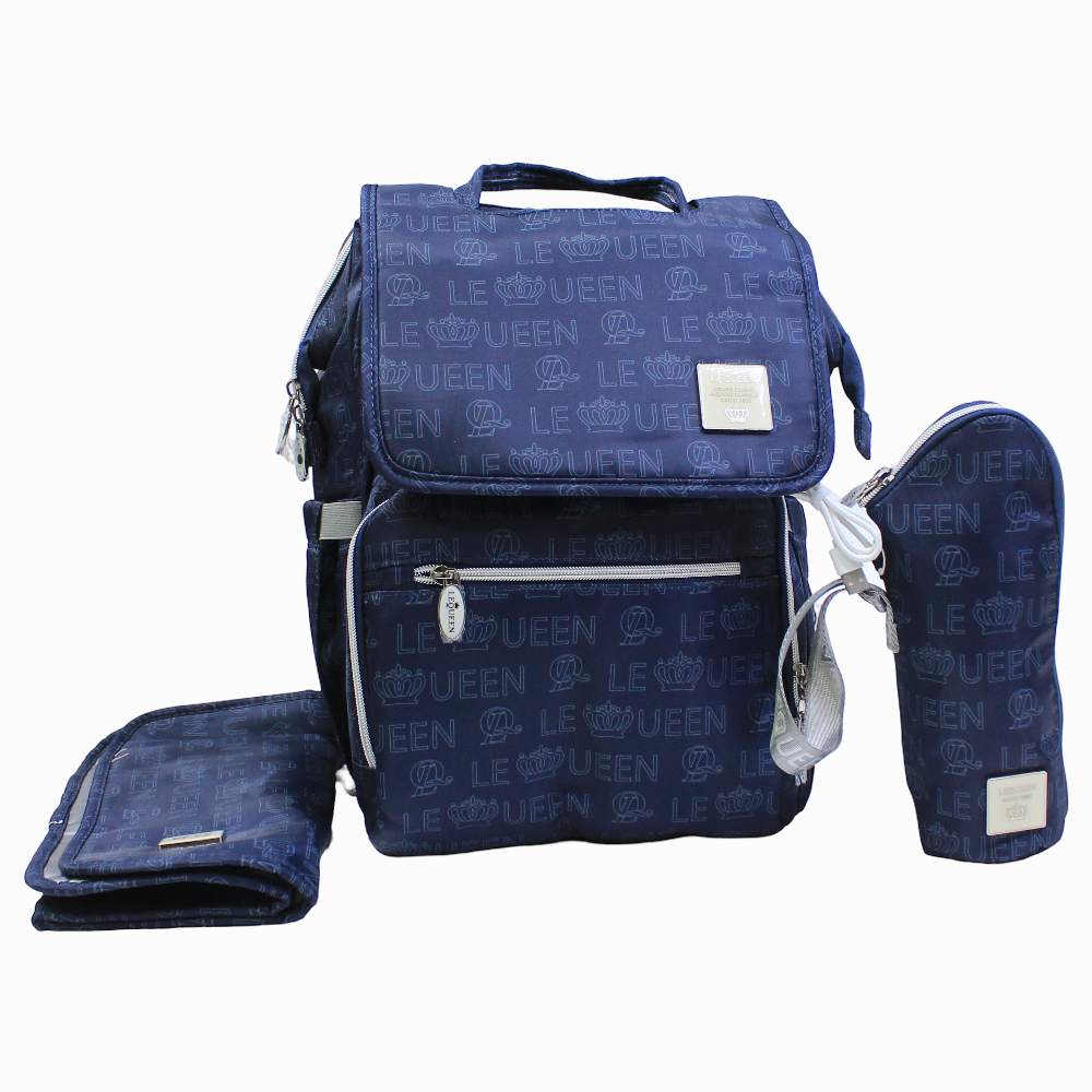 LeQueen Diamond 8th Special Edition Soft Waterproof Diaper Bag - Blue