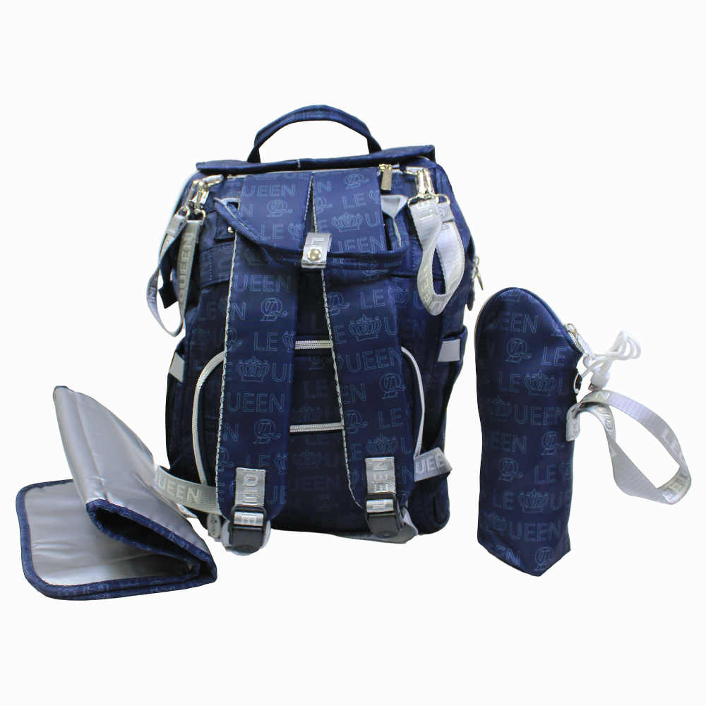 LeQueen Diamond 8th Special Edition Soft Waterproof Diaper Bag - Blue