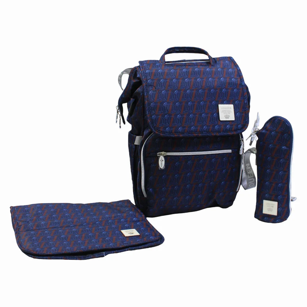 LeQueen Diamond 8th Special Edition Soft Waterproof Diaper Bag - Blue - Baby Essentials