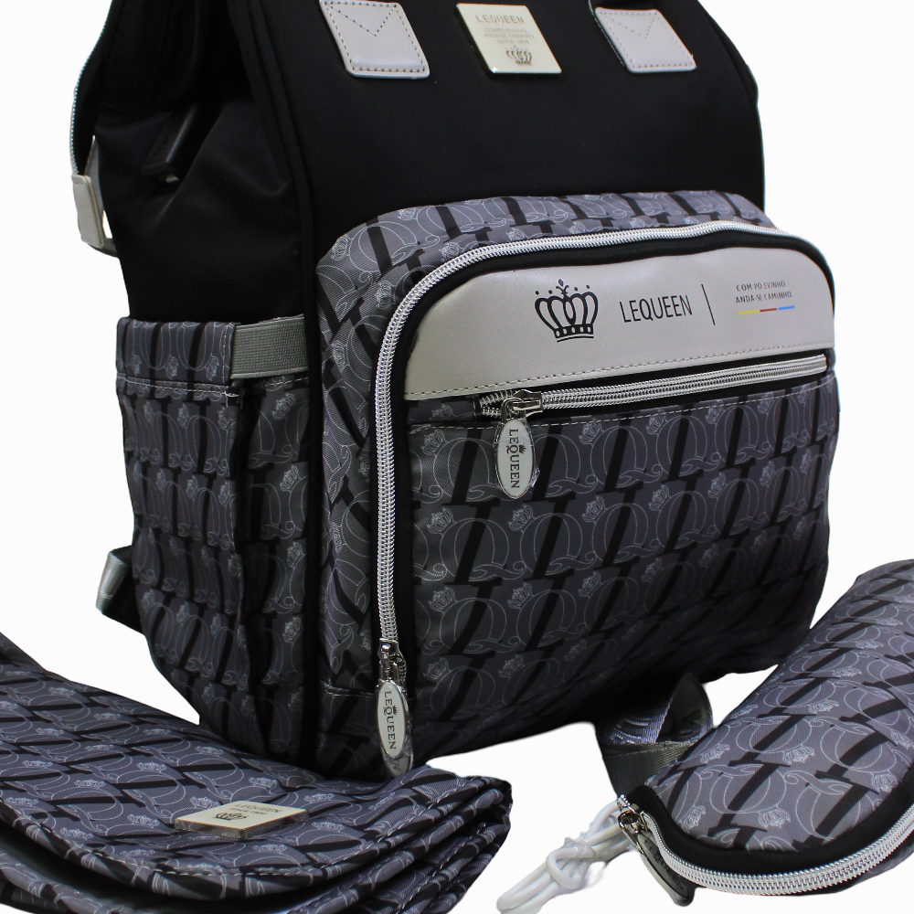 LeQueen Diamond 8th Special Edition Soft Waterproof Diaper Bag - Black