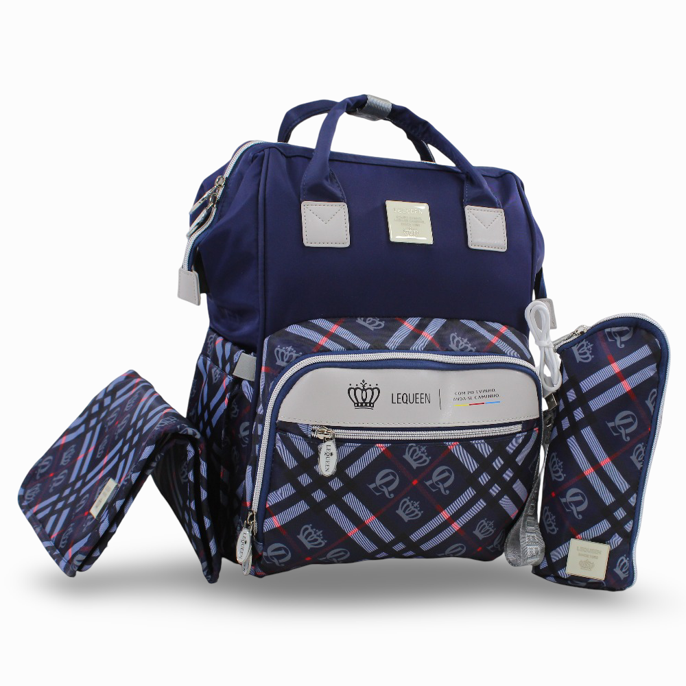 LeQueen Diamond 8th Special Edition Soft Waterproof Diaper Bag - Navy Blue