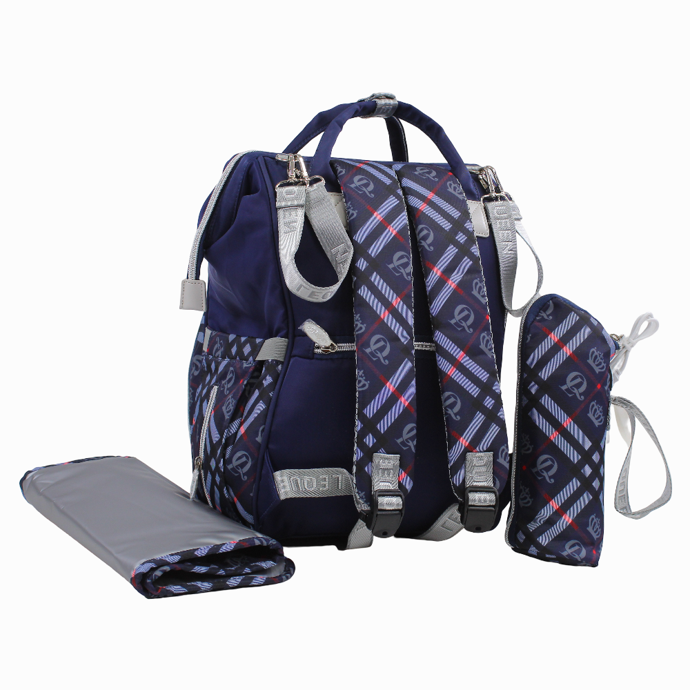 LeQueen Diamond 8th Special Edition Soft Waterproof Diaper Bag - Navy Blue