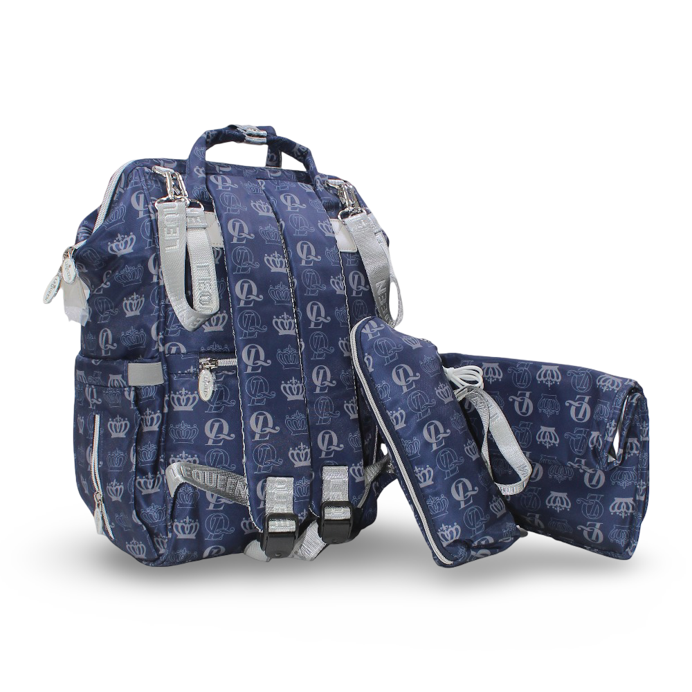 LeQueen Diamond 8th Special Edition Soft Waterproof Diaper Bag - Navy Blue