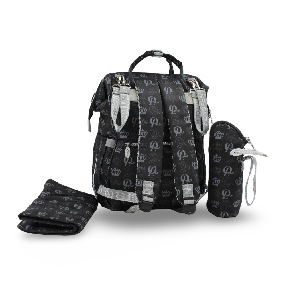 LeQueen Diamond 8th Special Edition Soft Waterproof Diaper Bag - Black