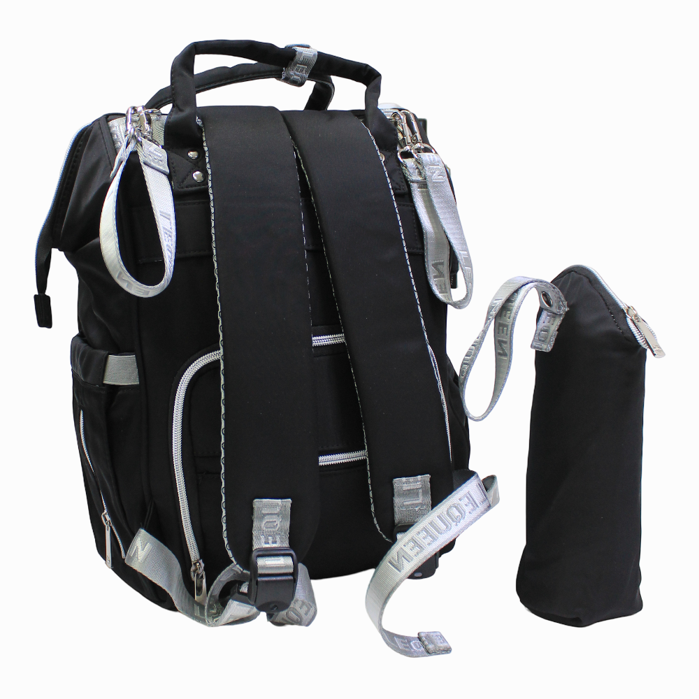 LeQueen Diamond 7th Edition Soft Waterproof Diaper Bag - Black
