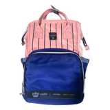 Pink/Blue Lequeen Waterproof Original Diaper Bag