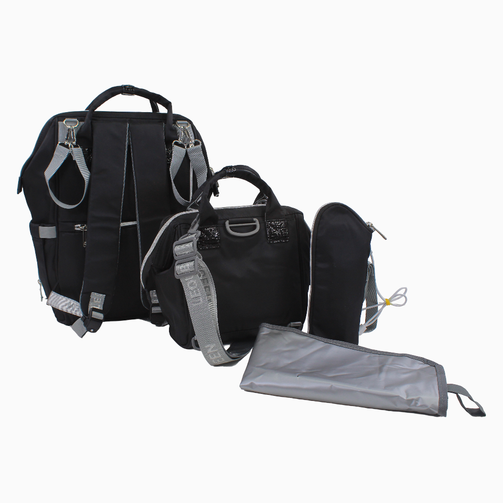 Lequeen Diamond 7TH Special Edition Soft Waterproof Original Diaper Bag - Black