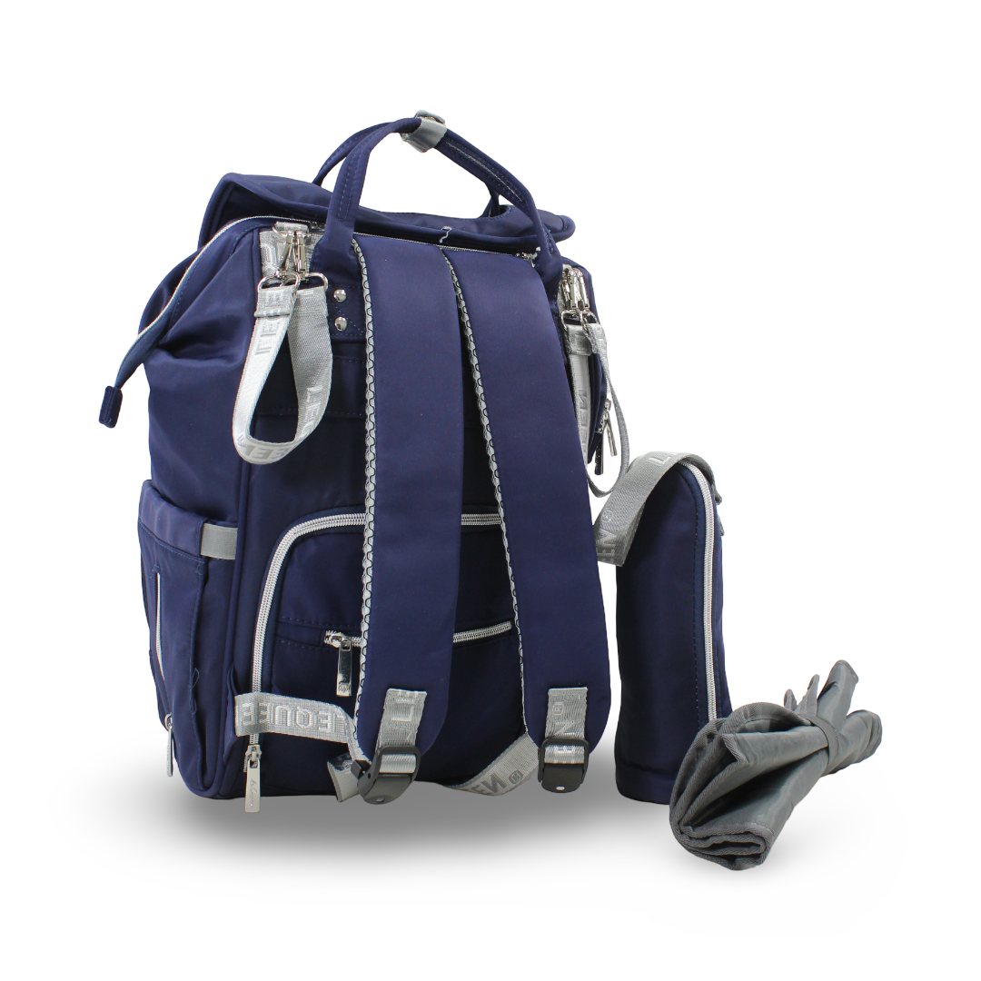 LeQueen Diamond 7th Edition Waterproof Diaper Backpack with Cover – Navy