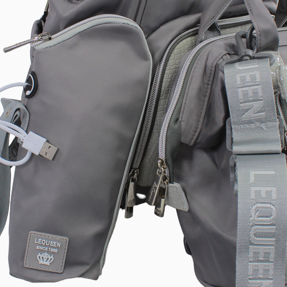 Lequeen Diamond 7TH Special Edition Soft Waterproof Original Diaper Bag - Grey
