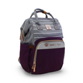 LeQueen Diamond 8th Generation Diaper Backpack – Striped Grey & Purple