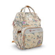 LeQueen Diaper Backpack – Beige with Horse Print