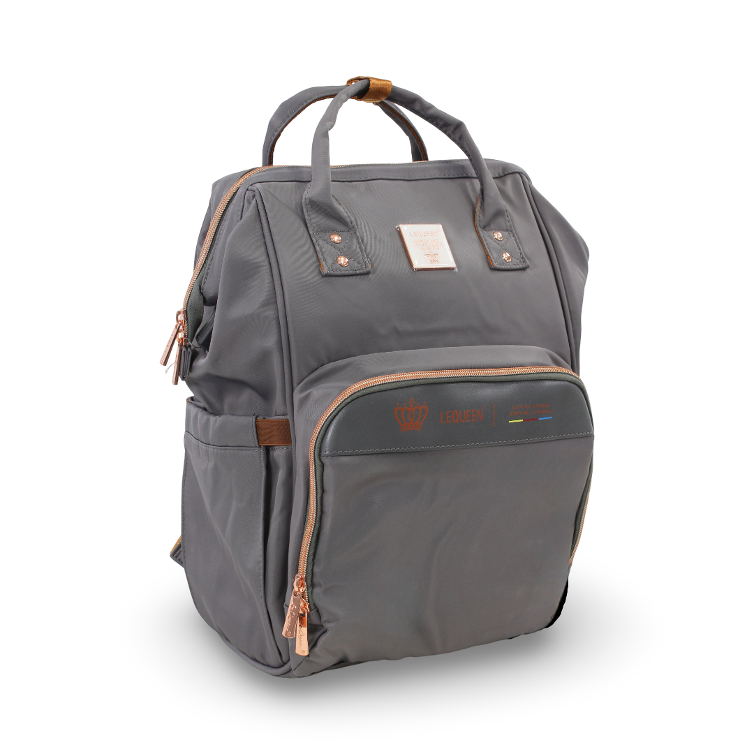 LeQueen Diamond 8th Generation Diaper Backpack – Grey - Baby Essentials