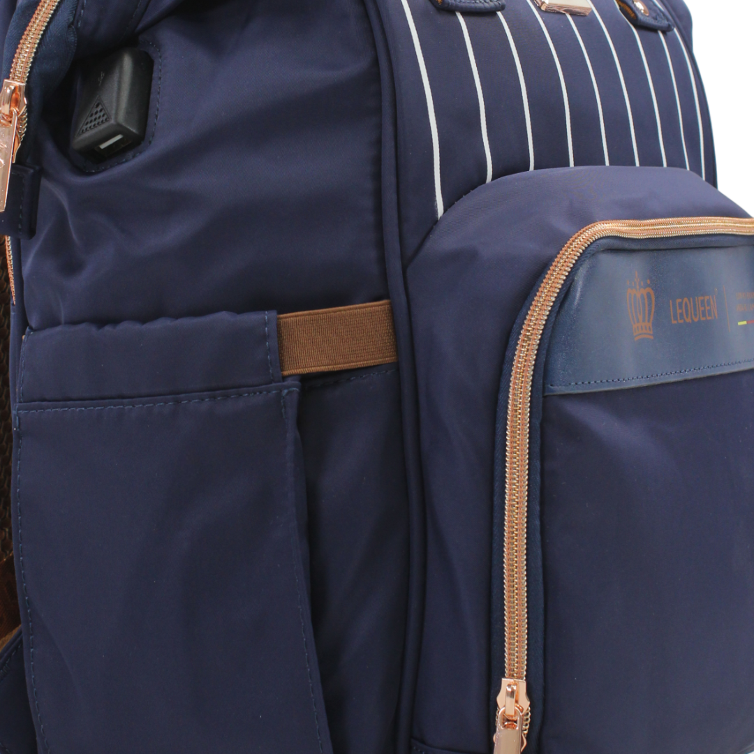 LeQueen 8th Generation Gold Classic Diaper Bag – Navy